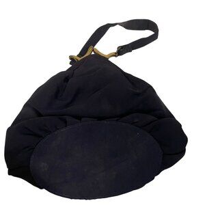 Vintage Black‎ Evening Clutch Purse With Brass Clasp